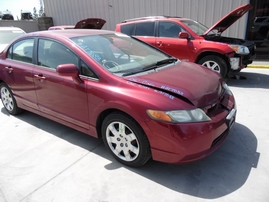 2006 HONDA CIVIC LX BURGUNDY 4DR 1.8L VTEC AT A17588